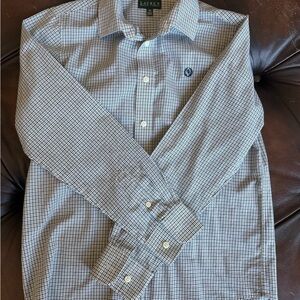 Lauren Ralph Lauren Boys Button Down Plaid Shirt Black